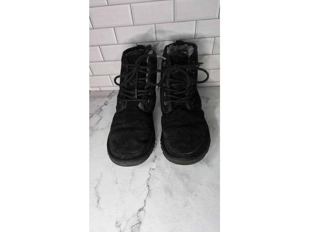 UGG Women's Neumel Ankle Boots Sheepskin Suede Black Size 7